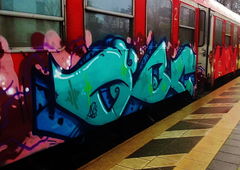 Graffiti Train - Photo by Schandiztat - obc