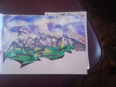 Graffiti Sketch - Photo by Schandiztat - Blackbook, aquarel