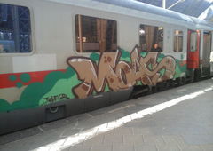 Graffiti Train - Photo by Schandiztat - moa, monsterts, of