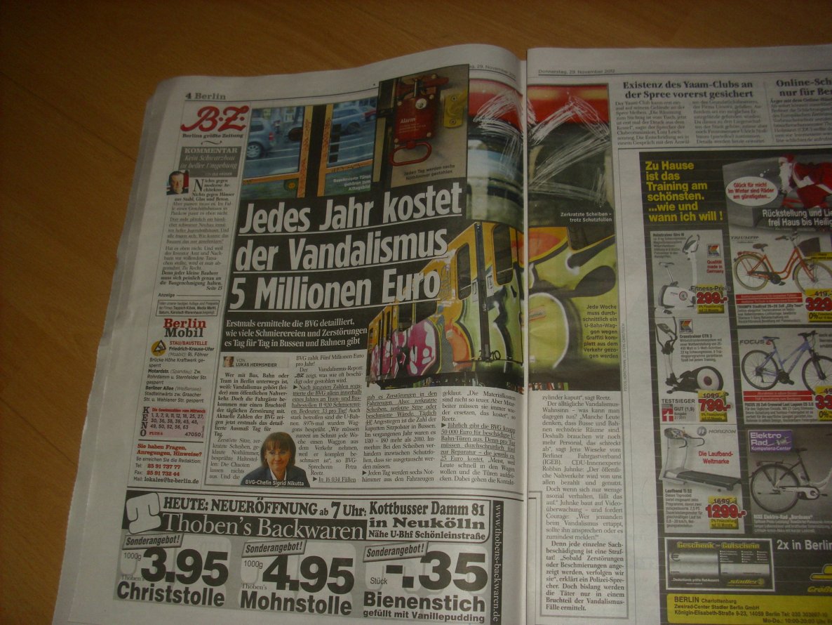 Graffiti Artwork in Berlin - Photo by Schmierfink030 - bvg