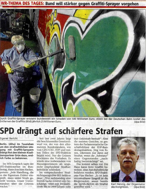Graffiti Artwork - Photo by Schmierfink030 - FUCK, -SPD, CDU