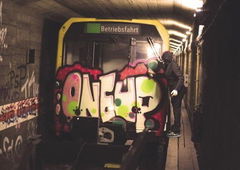 Graffiti Train in Berlin - Photo by Schmierfink030 - 1up, one, up