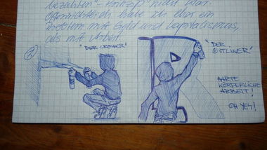 Graffiti Sketch in Berlin - Photo by Schmierfink030 - zora