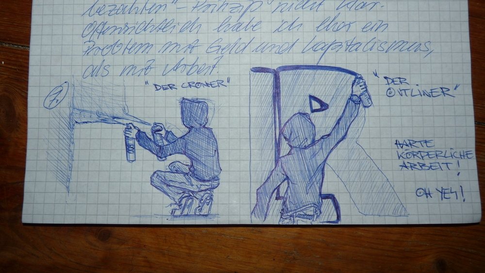 Graffiti Sketch in Berlin - Photo by Schmierfink030 - zora