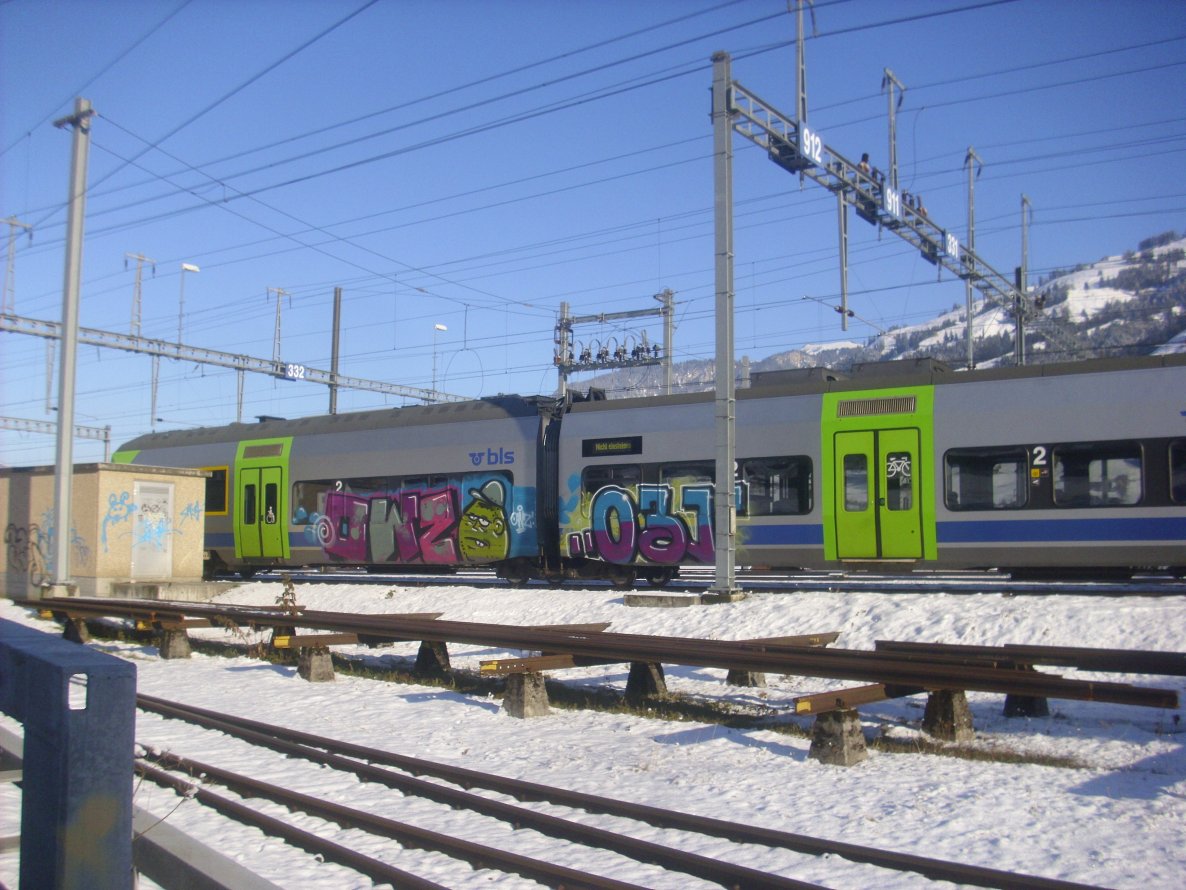 Graffiti Train in Sachseln - Photo by Schmierfink030 - 031, owz (2013)
