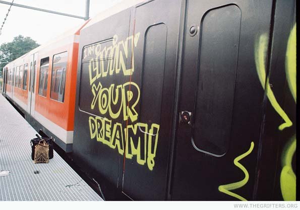 Graffiti Train - Photo by Schmierfink030 - LIVIN, YOUR, DREAM