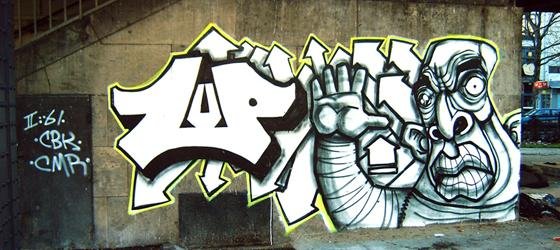 Graffiti Wall in Berlin - Photo by Schmierfink030 - 1up, 61, cbk