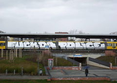 Graffiti Train in Berlin - Photo by Schmierfink030 - FUCK, DA, POLICE