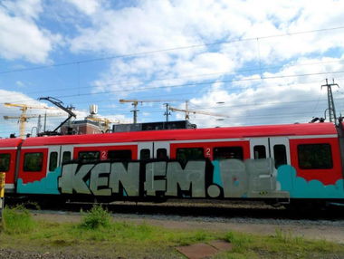 Graffiti Train - Photo by Schmierfink030 - NEU-RECHTE, QUERFRONT