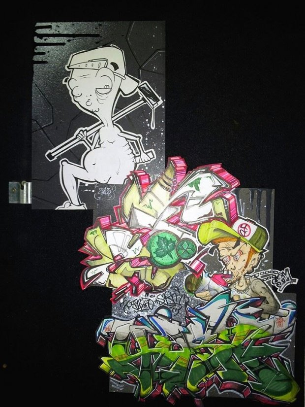 Graffiti Sketch in Algerien - Photo by Schmutzfink - YAST, ZOR