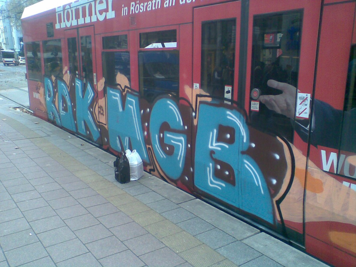 Graffiti Train in Köln - Photo by Schokofliege - RDK, MGB