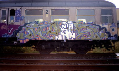 Graffiti Train in Berlin - Photo by SchwarzerKater - Kans, Oldschool, Train