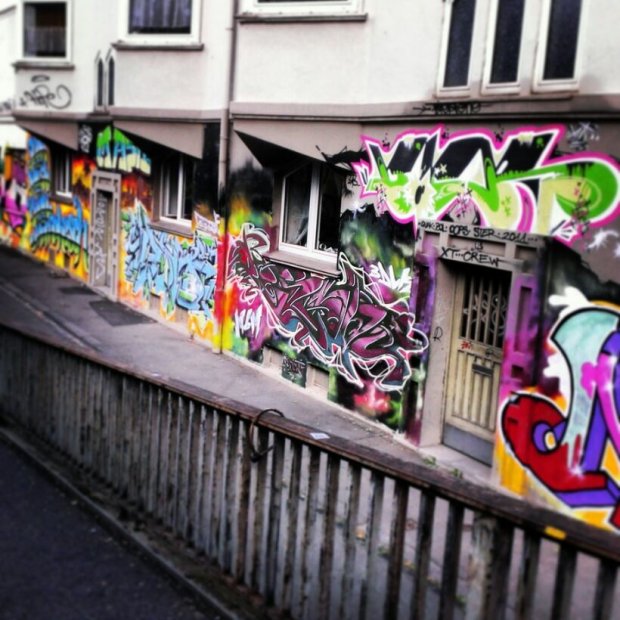 Graffiti Wall - Photo by SchwarzerKater - Altstadt, Bonn, Art