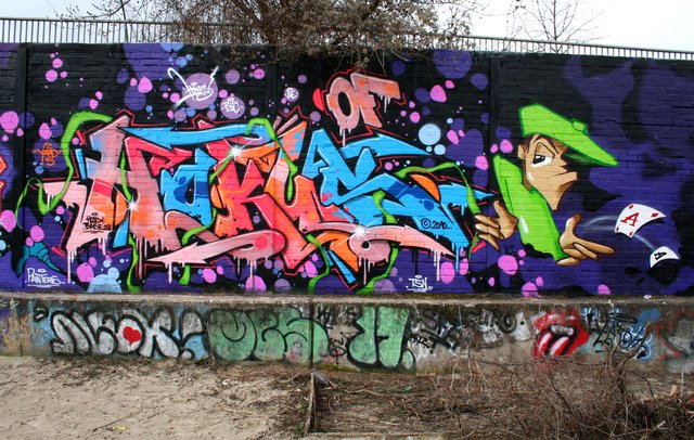 Graffiti Wall in Berlin - Photo by SchwarzerKater - Hokus, Wall, Character (2010)