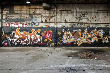 Graffiti Wall in Frankfurt - Photo by SchwarzerKater - Kent, Bambus, Wall (2009)