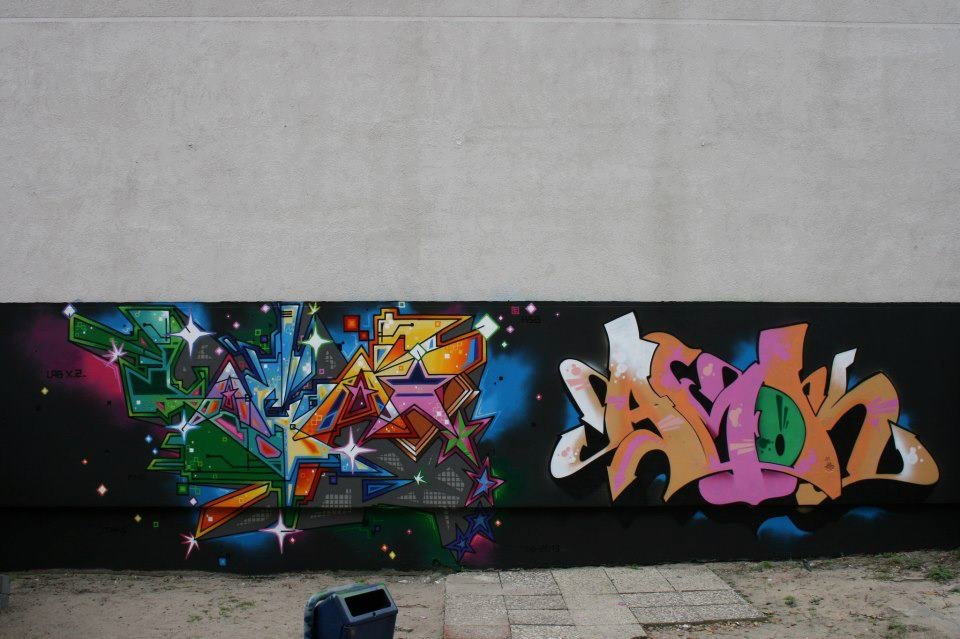 Graffiti Wall in Berlin - Photo by SchwarzerKater - Amok, Graffiti, Art