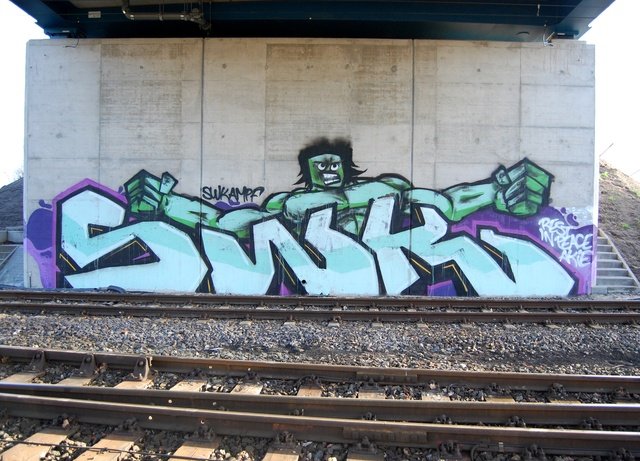 Graffiti Bombing in Bremen - Photo by SchwarzerKater - Swk, Crew, Bremen