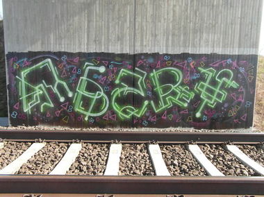 Graffiti Wall - Photo by SchwarzerKater - Abart, Line, Wall