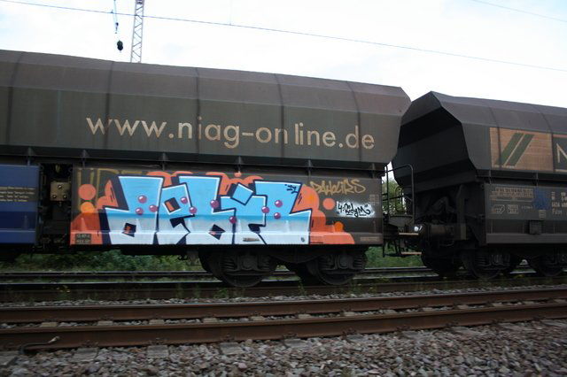 Graffiti Train in Duisburg - Photo by SchwarzerKater - Debil, Train, Panel