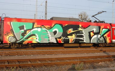 Graffiti Train in Köln - Photo by SchwarzerKater - Epsc, Crew, Train (2012)