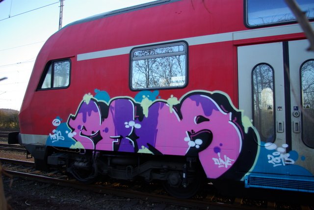Graffiti Train in Dusseldorf - Photo by SchwarzerKater (2013)