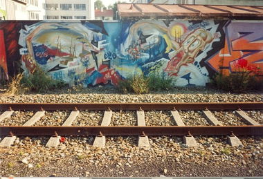 Graffiti Wall in München - Photo by SchwarzerKater - Eye, Wall, Line