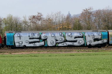 Graffiti Train in Köln - Photo by SchwarzerKater - Epxc, Crew, Train
