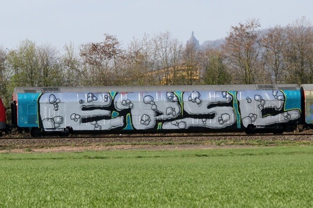 Graffiti Train in Köln - Photo by SchwarzerKater - Epxc, Crew, Train