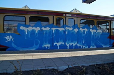 Graffiti Train in Berlin - Photo by SchwarzerKater - Spider, Train, Panel