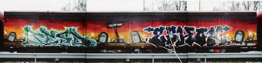 Graffiti Train in Berlin - Photo by SchwarzerKater - Pesd, Eshok, Train