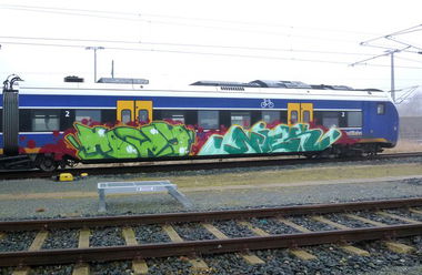 Graffiti Train - Photo by SchwarzerKater - Howy, Spiek, Train