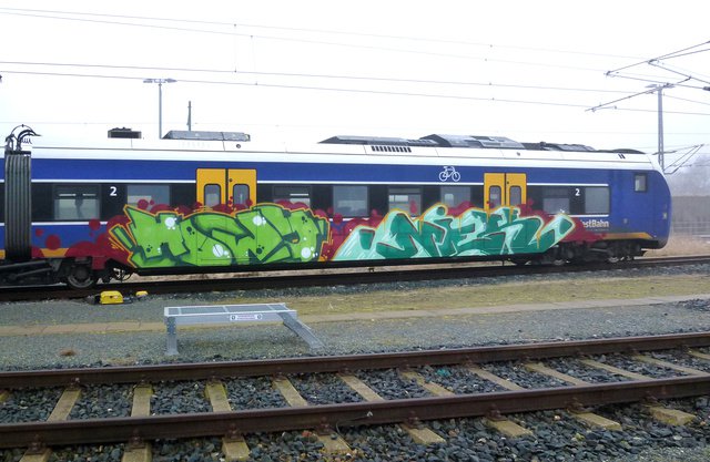 Graffiti Train - Photo by SchwarzerKater - Howy, Spiek, Train