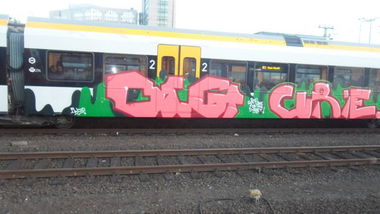 Graffiti Train - Photo by SchwarzerKater - Bogt, Curie, Train