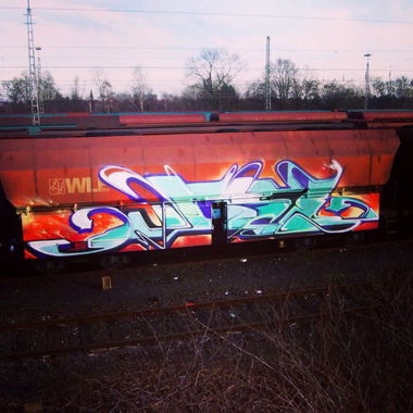 Graffiti Train - Photo by SchwarzerKater - Übel, Train, Panel