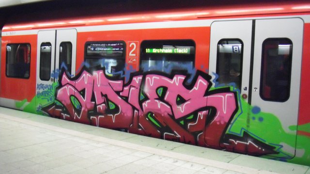 Graffiti Train - Photo by SchwarzerKater - Adhs, Train, Panel