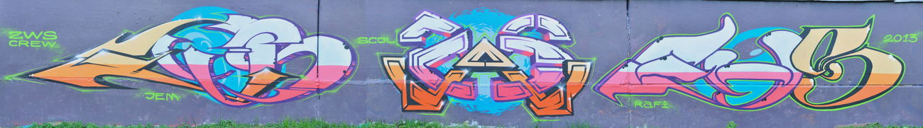 Graffiti Wall in Moscow - Photo by Scol - ZWS, Jem, Scol (2013)