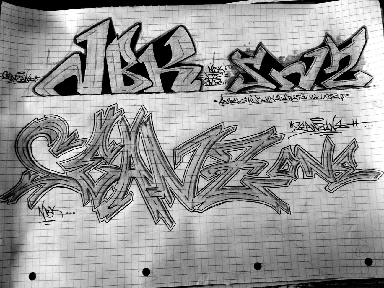 Graffiti Sketch - Photo by SeanZone - Seanz, one (2016)