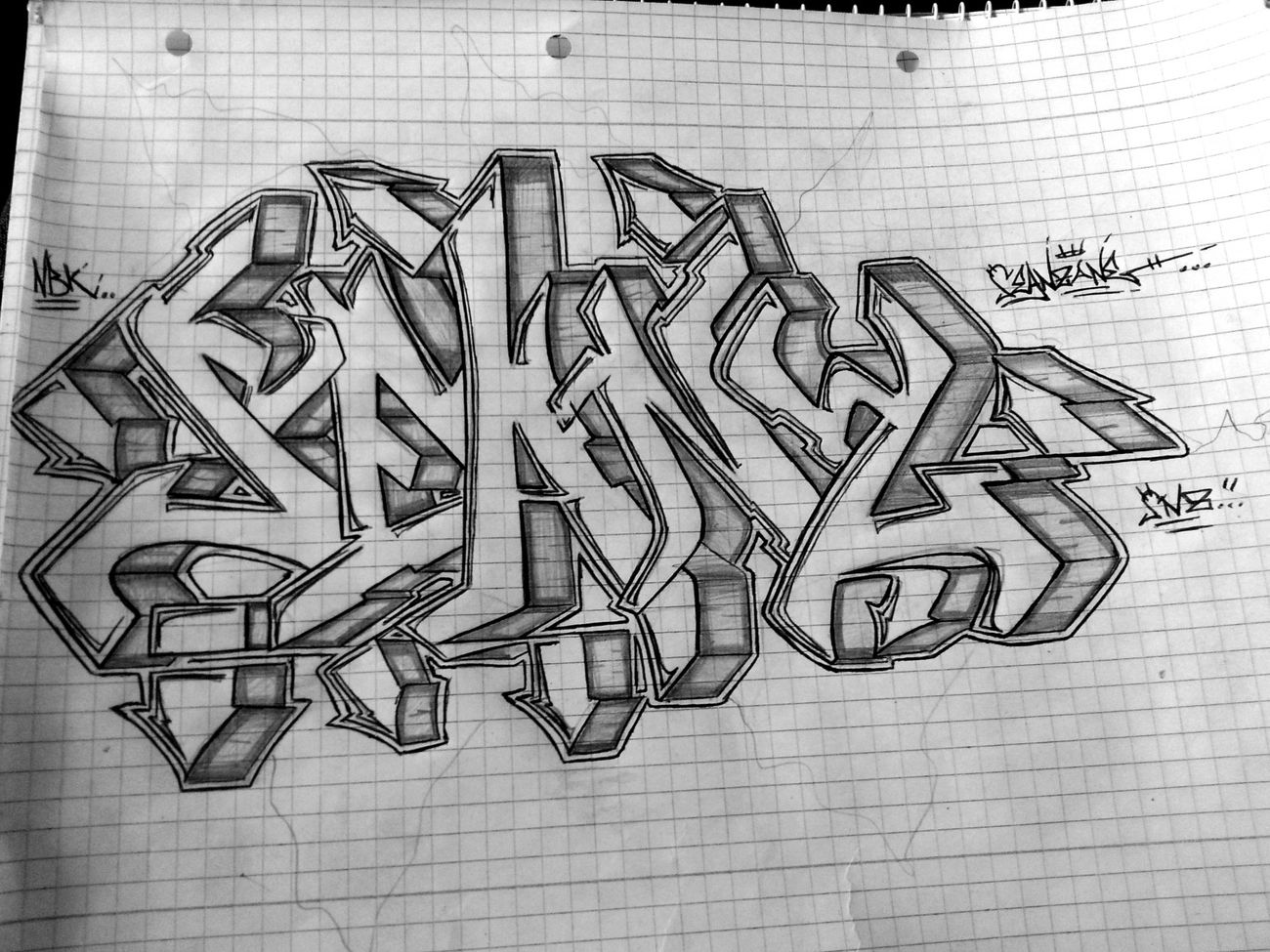 Graffiti Sketch - Photo by SeanZone - Seanz, one (2016)