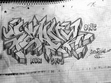 Graffiti Sketch - Photo by SeanZone - Seanz, one (2016)