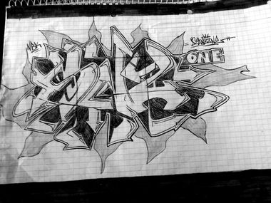 Graffiti Sketch - Photo by SeanZone - Seanz, one (2016)