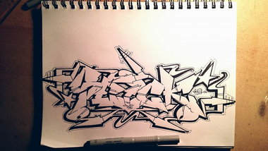 Graffiti Sketch - Photo by Seick1 - seick, house, zagreb (2014)