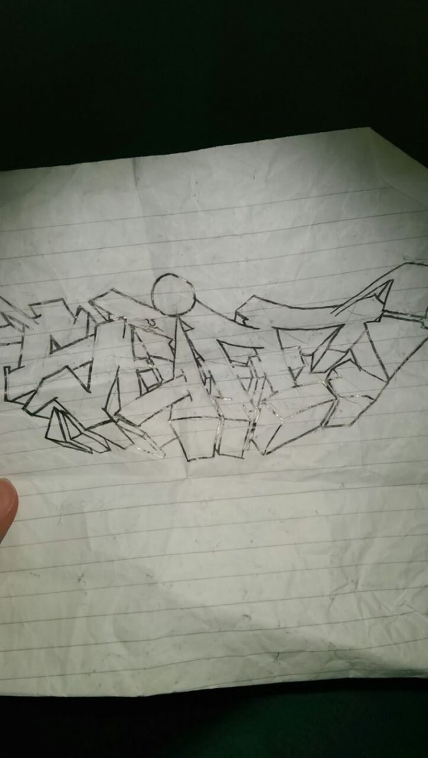 Graffiti Sketch - Photo by SeifeOne - Bored, at, School (2014)