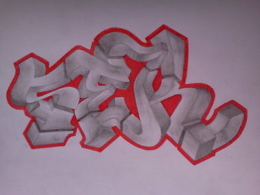 Graffiti Sketch - Photo by SekOneR - SEK, 3D