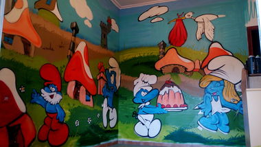 Graffiti Wall - Photo by SemeTFC - seme, smurfs, tfc (2014)