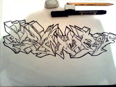 Graffiti Sketch in Varna - Photo by Senor - Senor, one, sketch (2013)