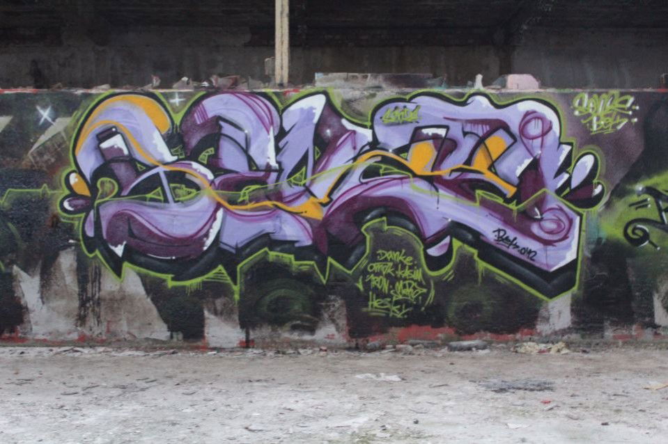 Graffiti Wall in Leipzig - Photo by Senze - Senze, Hesky, Omak