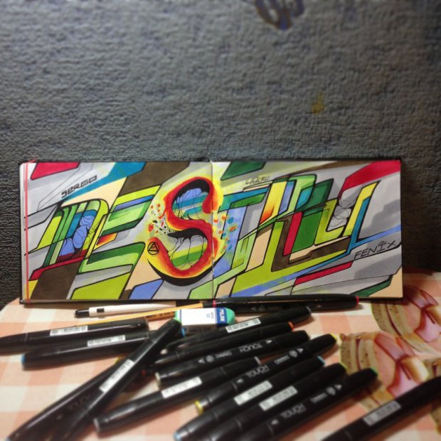 Graffiti Sketch - Photo by SergoFenix - skulls, sergo, fenix (2013)