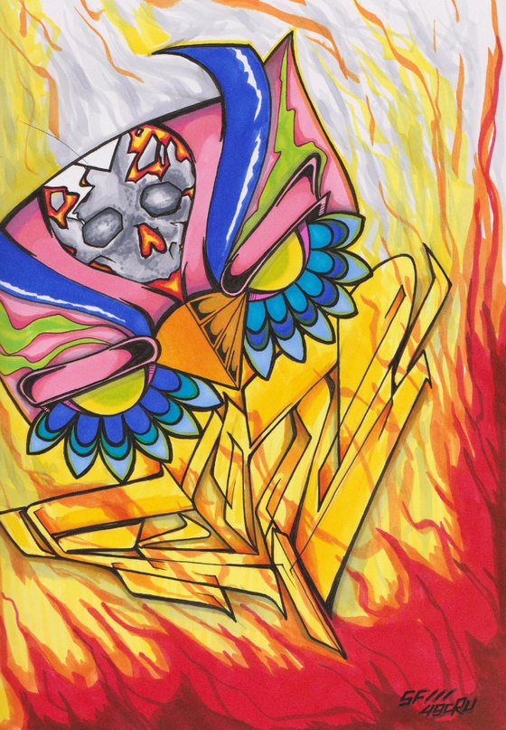 Graffiti Sketch - Photo by SergoFenix - skulls, sergo, fenix (2013)