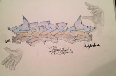 Graffiti Sketch - Photo by ServusOne - servus, sketch, hands (2014)