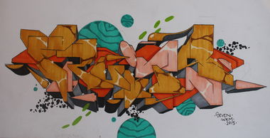 Graffiti Sketch in HAMBURG - Photo by SevenSeagal - seven, wkm, hamburg (2015)